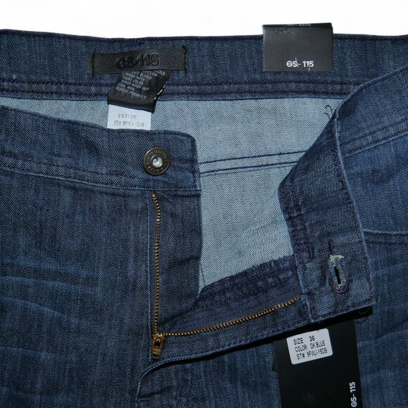 GS-115 Men's Size 36x32 Jeans Relaxed Fit Dark Rinse Thick Stitch Denim BKE NWT - Picture 4 of 9